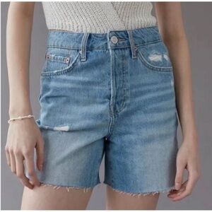 Urban Outfitters | BDG Raw Hem Long Inseam Denim Jean Shorts Blue New 27 Waist